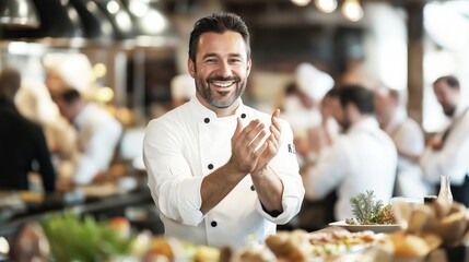 Chef showcasing skills in a vibrant kitchen, surrounded by fresh ingredients and modern tools, inspiring food enthusiasts and aspiring chefs.