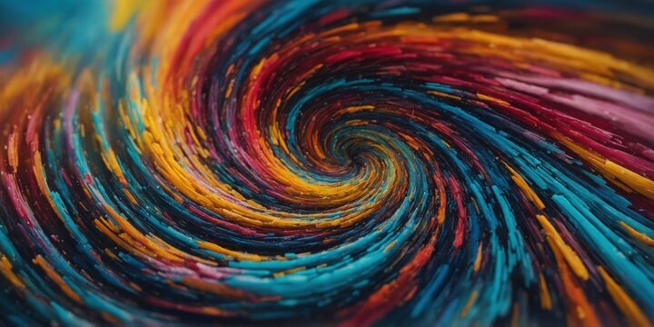 A swirling vortex of colors representing confusion and chaos.
