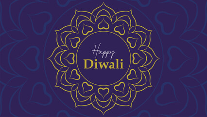 Seamless pattern with mandala. Vintage decorative elements. Happy Diwali background.