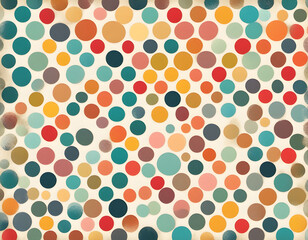 Cute Colorful Polka Dot Grunge Background