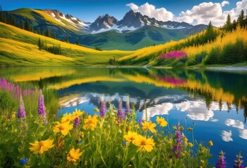 breathtaking landscapes featuring untouched outdoor views lush majestic clear skies, scenery, nature, outdoors, wilderness, mountain, sky, greenery