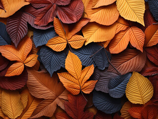 Fototapeta premium Bright Background design template with red leaves