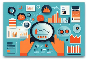 Data Analysis Magnifying Glass.
