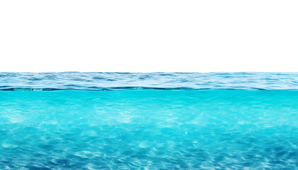 blue water surface isolated on transparent background cutout