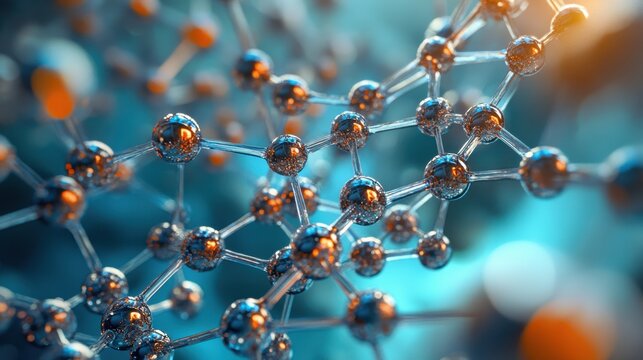 Fascinating visualization of self-repairing nanomaterials at the molecular level, showing atoms rearranging to fix damage
