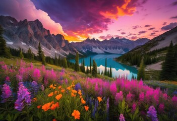 breathtaking landscapes featuring vibrant natural experiences lush majestic colorful skies, adventure, backdrop, beach, biodiversity, cloud, coast