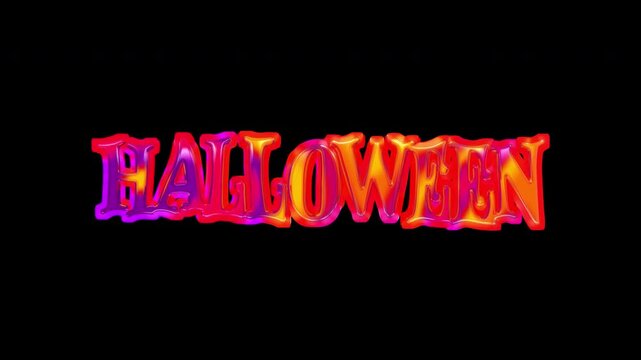 HALLOWEEN TITLE plus alpha, LOOP ANIMATION 15 Secs with a purple background