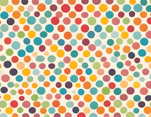 Cute Colorful Polka Dot Grunge Background