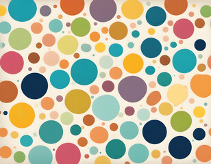 Cute Colorful Polka Dot Grunge Background