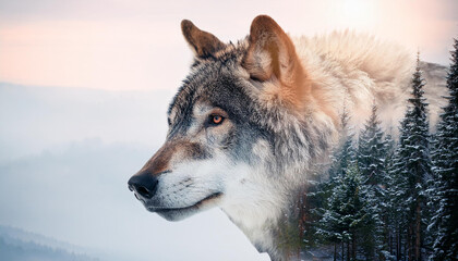 Obraz premium wolf in winter