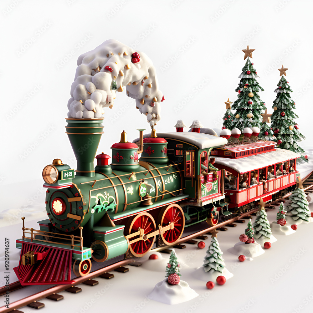 Sticker Christmas train