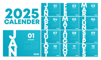 Vibrant 2025 Calendar Design for Print