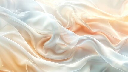 Fototapeta premium Soft and flowing abstract fabric background in pastel colors, creating a gentle and elegant texture effect suitable for various design projects.