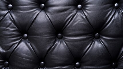 Naklejka premium Elegant Black Leather Upholstery