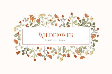 cute wildflower label frame