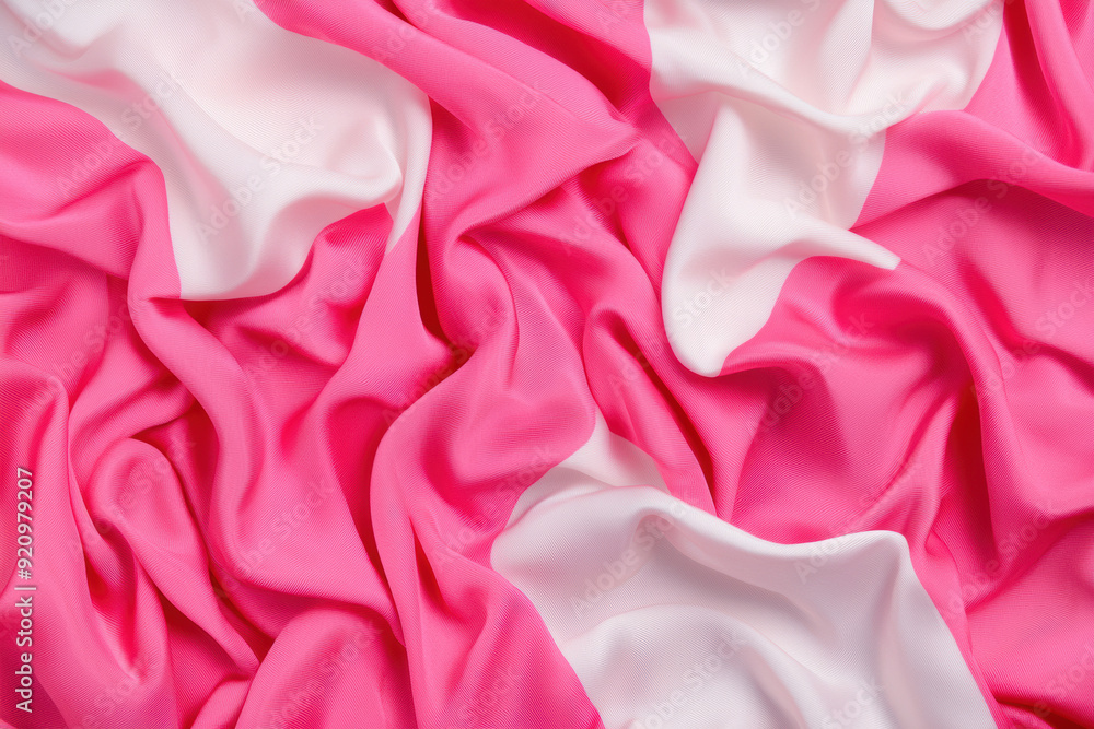 Aufkleber soft pink and white fabric forming waves and folds creating a smooth, luxurious texture perfect for 