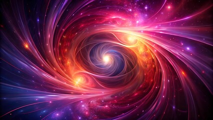 Digital Nebula: A Symphony of Purple and Red Hues  Generative AI