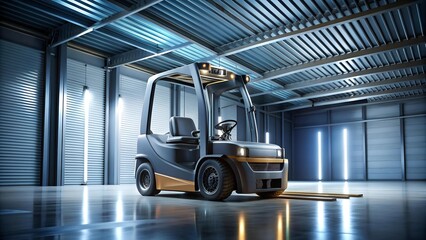 Fototapeta premium The Electric Forklift of Tomorrow: Sleek, Powerful, and Sustainable Generative AI