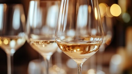 Wine Glasses on a Table