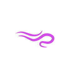 purple tail swoosh calligraphy