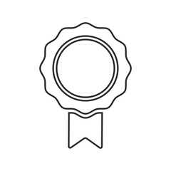 Certificate badge award icon. Premium quality. Seal stamp. Achievement badge. Profile Verification. Quality mark. Vector check mark. Approval sign. Task done. Project completed.