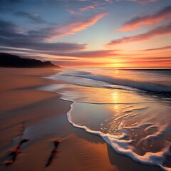 Deserted Beach at Dawn