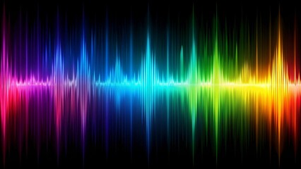 Vibrant Symphony of Sound Waves  Generative AI