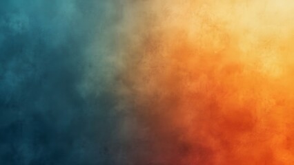 Fototapeta premium Abstract gradient background with warm orange and cool blue tones, creating a tranquil atmosphere