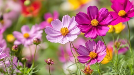 Fototapeta premium Cosmos Flowers in Bloom