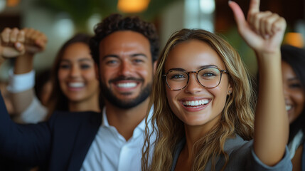 Fototapeta premium group of happy people coworkers