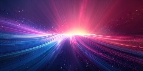 Obraz premium Abstract background with pink and blue light streaks.