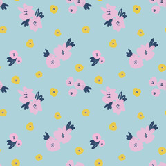 Floral seamless pattern. Illustration for fabric und textile design, wallpaper, fashion design.
