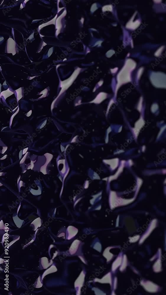 Poster black low poly surface. abstract background with animation moving of dark surface. semless loop abst