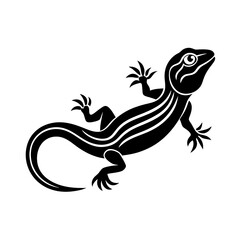 Lizard Vector Illustration - Cartoon Clipart and Line Art Design