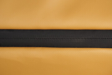 Close-up of waterproof water resistant zip on backpack. © Andrei