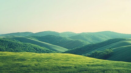 Naklejka premium Rolling Hills Landscape