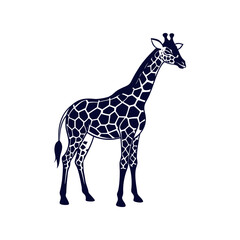 Giraffe silhouette vector Clipart isolated design illustration	