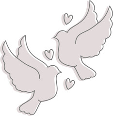 Doves Vector Illustration