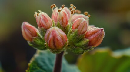 Closeup of Pink Flower Buds