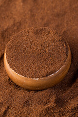 natural ground and roasted coffee for making a drink