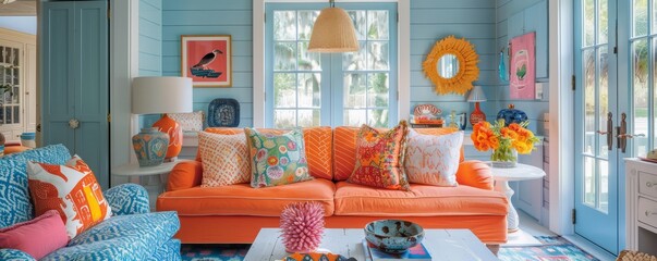 Coastal cottage with bright, cheerful rooms.