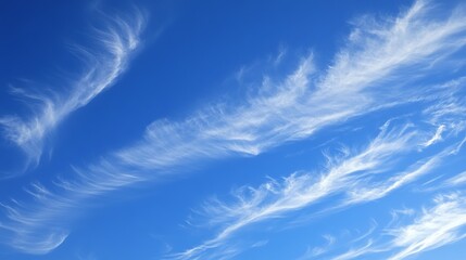 Wispy Clouds in a Clear Blue Sky