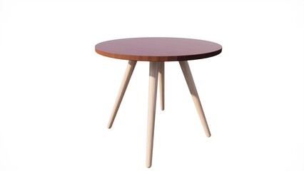 Illustration of a table made of wood for home interiors and to beautify the room on a white background