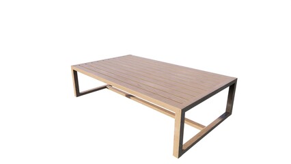 Illustration of a table made of wood for home interiors and to beautify the room on a white background