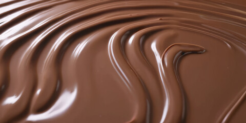 background wavy surface of liquid chocolate