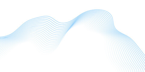 Abstract blue line wave background. Technology abstract lines on white background. Undulate Grey Wave Swirl, frequency sound wave, twisted curve lines with blend effect.	
