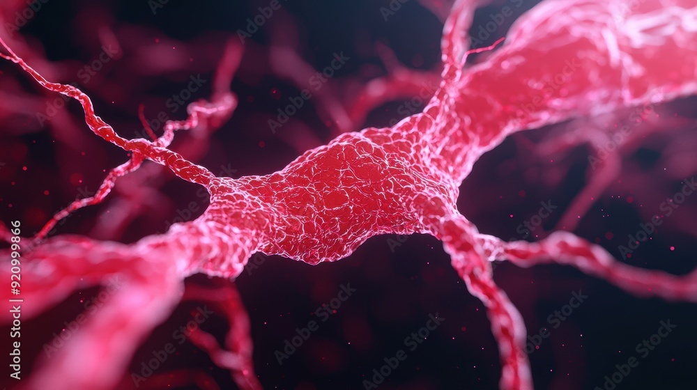 Aufkleber dynamic energy of muscle contraction - detailed biological process artistic rendering with copy spac