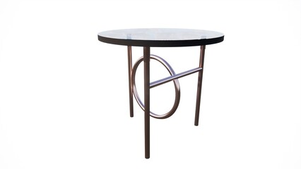 Illustration of a table made of wood for home interiors and to beautify the room on a white background