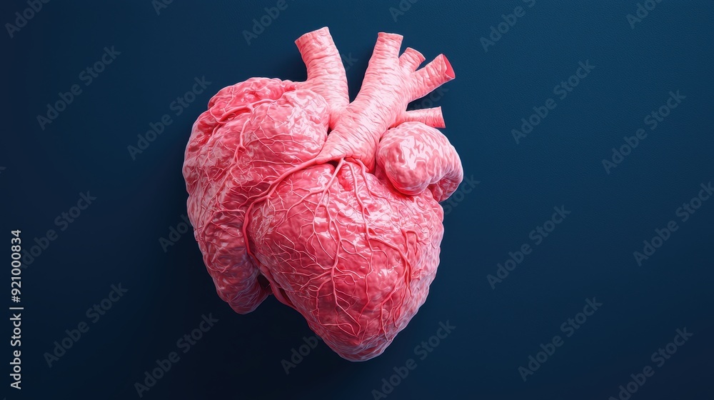 Poster exploring the intricate anatomy and function of heart chambers in high detail - medical illustration