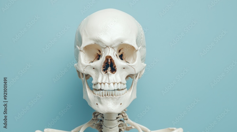 Poster intricate close-up of dynamic human skeleton in motion revealing bone structure with copy space, 8k 